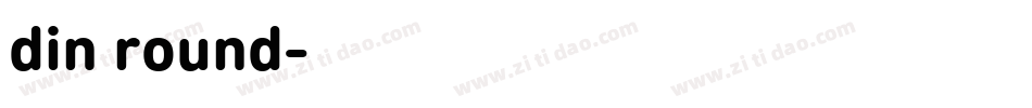 din round字体转换